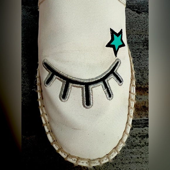 🩵🤍🖤👁️CIRCUS By Sam Edelman Eye Lash Espadrilles - Picture 4 of 6